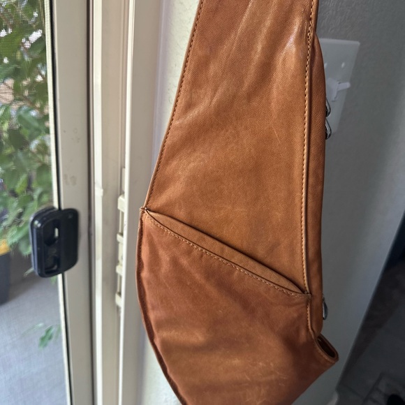 COPY - SASH Brown Vegan Leather Crossbody Multi Use Sling Bag - Picture 3 of 5